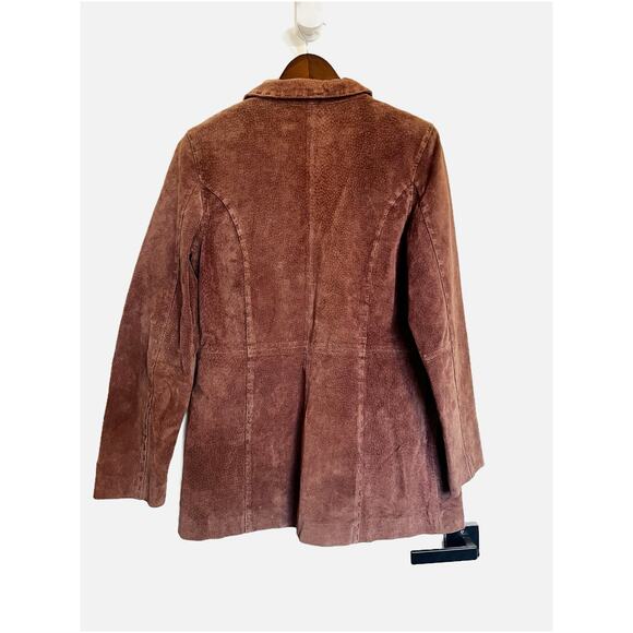 Wet Seal Vintage Y2K Suede Leather Jacket Brown Large - Picture 2 of 6